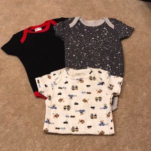 NWOT 3-6 mo short sleeve onsies